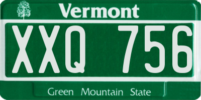 VT license plate XXQ756