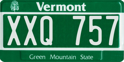 VT license plate XXQ757