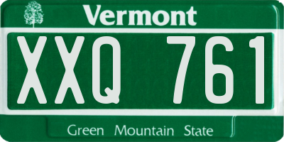 VT license plate XXQ761