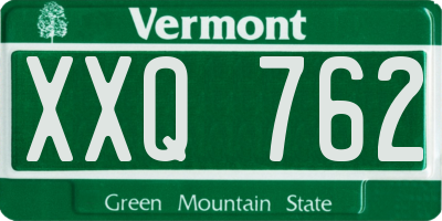 VT license plate XXQ762