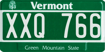 VT license plate XXQ766