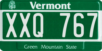 VT license plate XXQ767