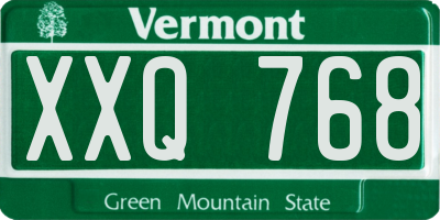 VT license plate XXQ768