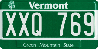 VT license plate XXQ769
