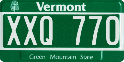VT license plate XXQ770