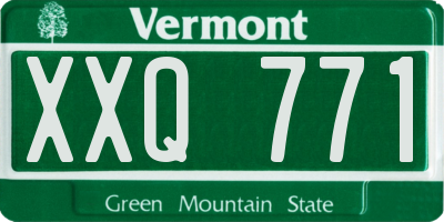 VT license plate XXQ771