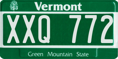 VT license plate XXQ772