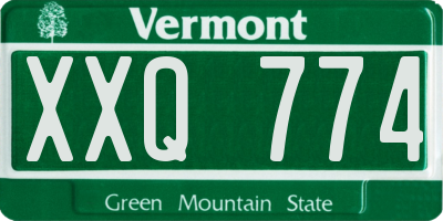 VT license plate XXQ774