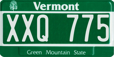 VT license plate XXQ775