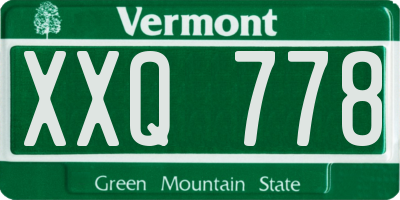 VT license plate XXQ778