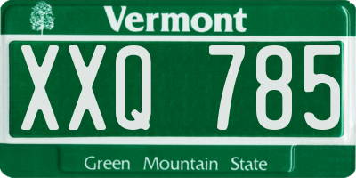 VT license plate XXQ785