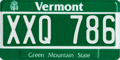VT license plate XXQ786