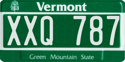 VT license plate XXQ787