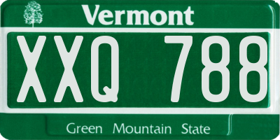 VT license plate XXQ788