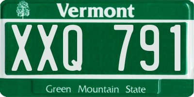 VT license plate XXQ791