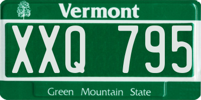 VT license plate XXQ795