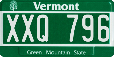 VT license plate XXQ796