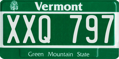 VT license plate XXQ797