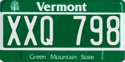 VT license plate XXQ798