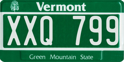 VT license plate XXQ799