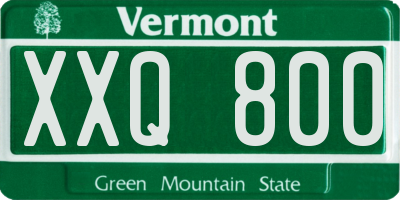 VT license plate XXQ800