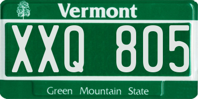 VT license plate XXQ805