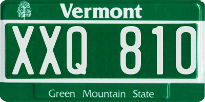 VT license plate XXQ810