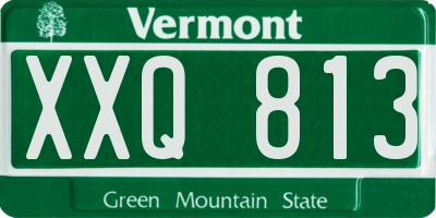 VT license plate XXQ813