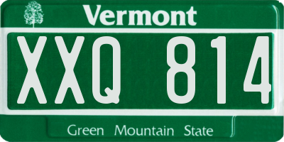 VT license plate XXQ814