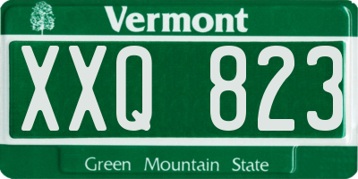 VT license plate XXQ823