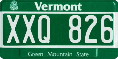 VT license plate XXQ826