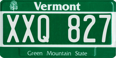 VT license plate XXQ827