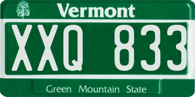 VT license plate XXQ833