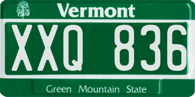VT license plate XXQ836