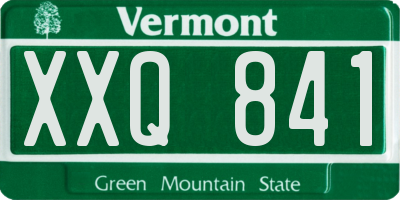 VT license plate XXQ841
