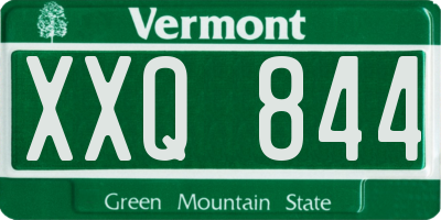 VT license plate XXQ844