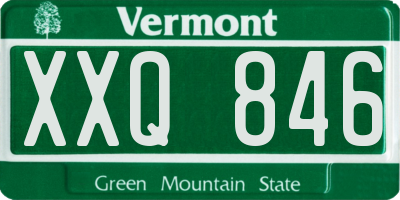 VT license plate XXQ846
