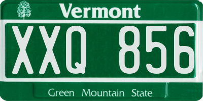 VT license plate XXQ856
