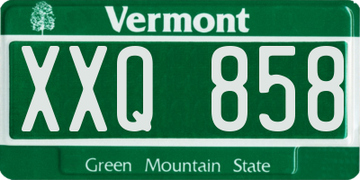 VT license plate XXQ858