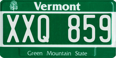 VT license plate XXQ859