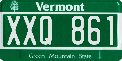 VT license plate XXQ861