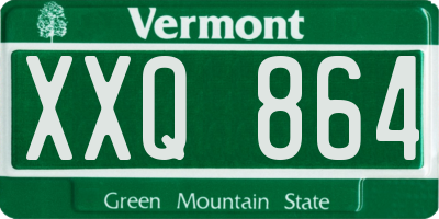 VT license plate XXQ864
