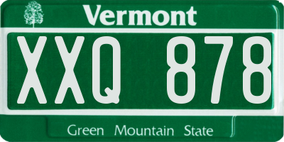 VT license plate XXQ878
