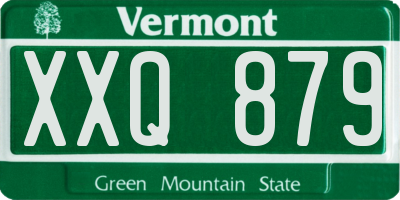 VT license plate XXQ879