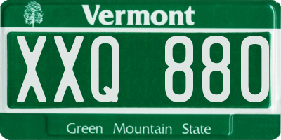 VT license plate XXQ880