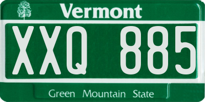 VT license plate XXQ885