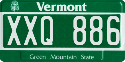 VT license plate XXQ886