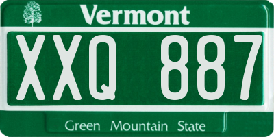 VT license plate XXQ887