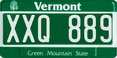 VT license plate XXQ889