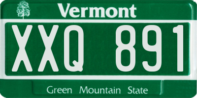 VT license plate XXQ891
